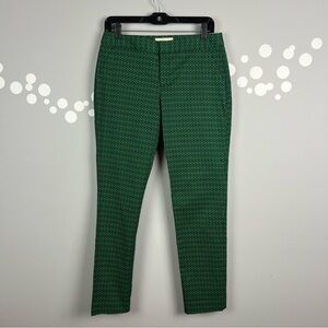 Banana Republic Factory Martin Fit Geometric Crop Pants Green Blue Size 4